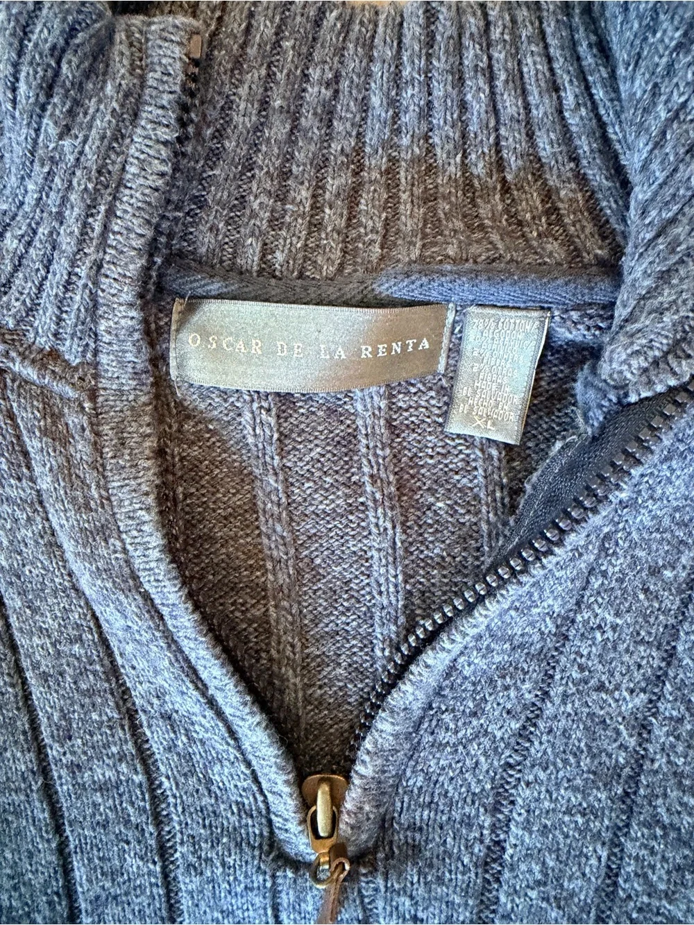 Oscar de la Renta Ribbed Half-Zip